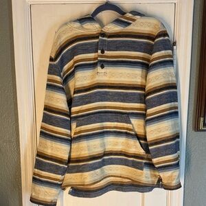 Pendleton Blue and Cream Hooded Pullover